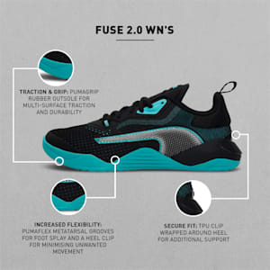 Fuse 2.0 Women's Training Shoes, Puma Black-Porcelain