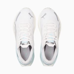 Tenis para correr para mujer XX Nitro, Puma White-Metallic Silver-Nitro Blue
