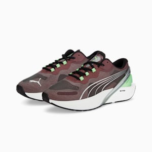 Tenis para correr para mujer XX Nitro, Dusty Plum-Fizzy Apple-Metallic Silver
