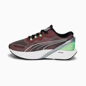 Tenis para correr para mujer XX Nitro, Dusty Plum-Fizzy Apple-Metallic Silver