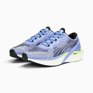 Run XX NITRO™ Women's Running Shoes, Elektro Purple-Fizzy Lime-PUMA Silver, extralarge-IND