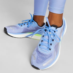Run XX Nitro Women's Running Shoes, Elektro Purple-Fizzy Lime-PUMA Silver, extralarge-IND