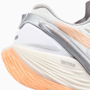 Run XX NITRO™ Wildwash Women's Running Shoes, Puma White-Metallic Silver-Fizzy Melon, extralarge-IND