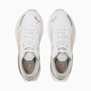 Zapatos para correr Run XX NITRO Wildwash para mujer, Puma White-Metallic Silver-Fizzy Melon