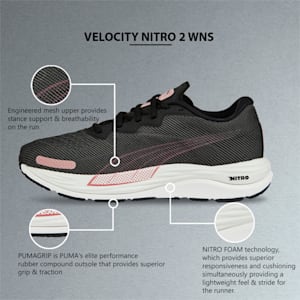 Velocity NITRO 2 Women's Running Shoes, Puma Black-Rose Gold, extralarge-IND