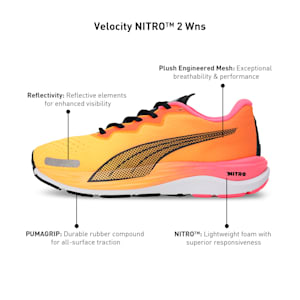 Velocity NITRO™ 2 Women's Running Shoes, Sunset Glow-Sun Stream, extralarge-IND