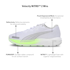 Velocity NITRO™ 2 Women's Running Shoes, PUMA White-Speed Green, extralarge-IND