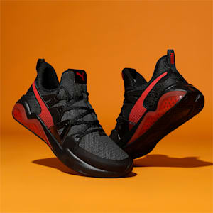 Cell Fraction Mesh Men's Training Shoes, Puma Black-High Risk Red