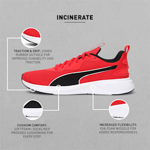 Incinerate Unisex Running Shoes, High Risk Red-Puma Black, extralarge-IND