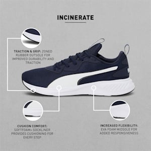 Incinerate Unisex Running Shoes, Peacoat-Puma White, extralarge-IND