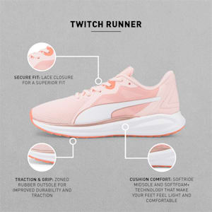 Twitch Runner Unisex Running Shoes, Chalk Pink-Puma White