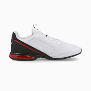 Cell Divide Men's Running Shoes, Puma White-Puma Black-High Risk Red