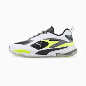 メンズ ゴルフ GS ファスト ラバーアウトソール スパイクレス シューズ, Puma White-Puma Black-Safety Yellow, extralarge-JPN