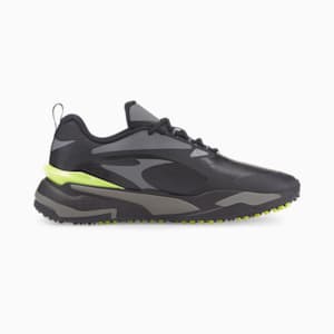 メンズ ゴルフ GS ファスト ラバーアウトソール スパイクレス シューズ, Puma Black-QUIET SHADE-Safety Yellow, extralarge-JPN