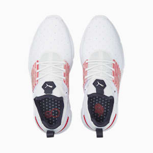 メンズ ゴルフ イグナイト アーティキュレート LOVE GOLF H8 ソフトスパイク シューズ, Puma White-Puma Silver-Ski Patrol