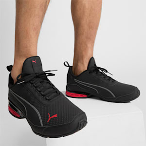 Viz Runner Sport SL Men's Running Shoes, Puma All-Velvet Black-High Risk Red, extralarge