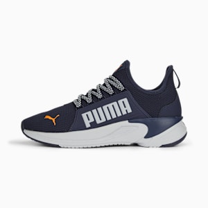 SOFTRIDE Premier Slip-On Men's Walking Shoes, PUMA Navy-Platinum Gray-Ultra Orange, extralarge-IND
