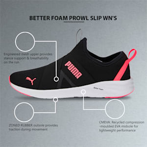 Better Foam Prowl Slip-On Women's Shoes, Puma Black-Sunset Glow