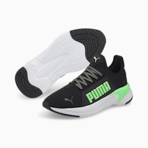 Softride Premier Slip-On Sneakers JR, Puma Black-Fizzy Lime