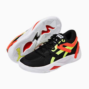 TRC Blaze Court Basketball Shoes, Puma Black-Cherry Tomato