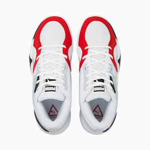 TRC Blaze Court Basketball Shoes, Puma Black-High Risk Red