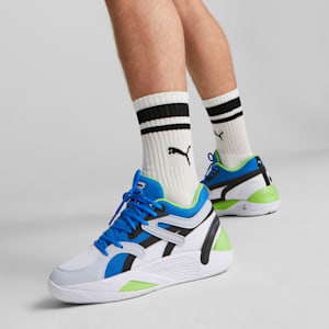 Tenis de basketball TRC Blaze Court, PUMA Black-Ultra Blue-PUMA White-Platinum Gray, extralarge