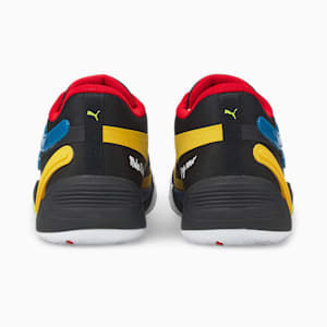 TRC Blaze Court Black Fives Basketball Shoes, Puma Black-Saffron