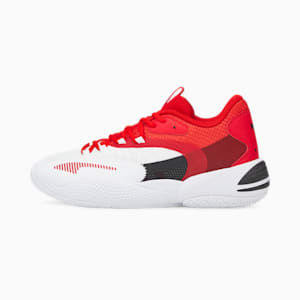 Court Rider 2.0 Basketball Shoes, Puma White-High Risk Red