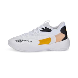 Court Rider 2.0 Unisex Basketball Shoes, Puma White-Spectra Yellow, extralarge-IND