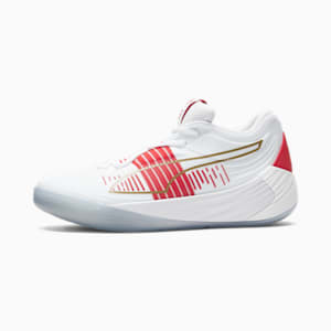 PUMA x RJ BARRETT Fusion Nitro Basketball Shoes, Puma White-High Risk Red