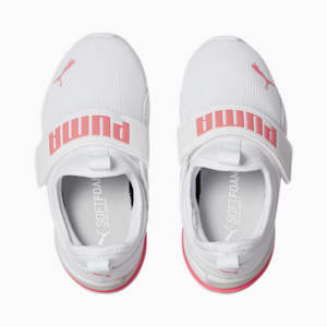 Zapatos sin cordones Axelion para niño pequeño, PUMA White-Carnation Pink