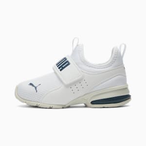 Axelion Slip-on Little Kids' Shoes, PUMA White-Marine Blue, extralarge