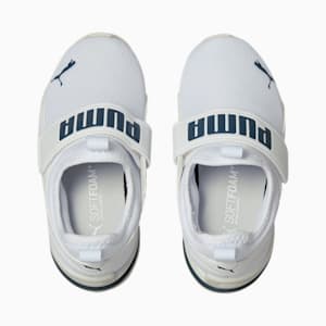 Axelion Slip-on Little Kids' Shoes, PUMA White-Marine Blue, extralarge