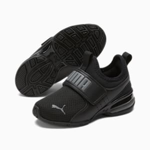 Zapatos sin cordones Axelion para niño pequeño, PUMA Black-Cool Dark Gray