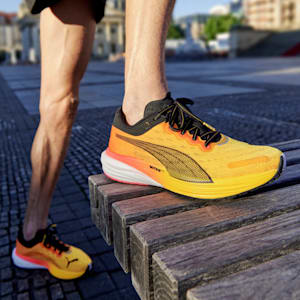 Deviate Nitro 2 Men's Running Shoes, Sunset Glow-Sun Stream-Puma Black