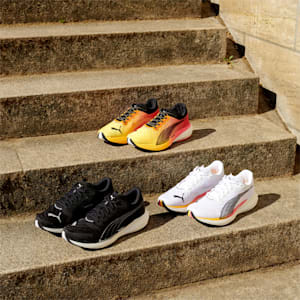 Deviate NITRO 2 Men's Running Shoes, Puma White-Sunset Glow-Sun Stream