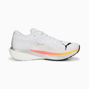 Deviate NITRO 2 Men's Running Shoes, Puma White-Sunset Glow-Sun Stream