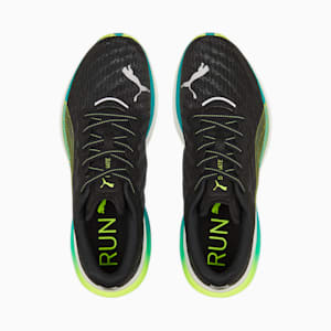 Deviate Nitro 2 Men's Running Shoes, Puma Black-Deep Aqua-Lime Squeeze