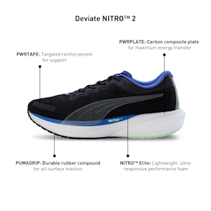 Deviate NITRO™ 2 Men's Running Shoes, PUMA Black-Royal Sapphire-Fizzy Lime, extralarge-IND