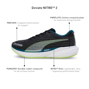 Deviate NITRO™ 2 Men's Running Shoes, PUMA Black-Ocean Tropic-Lime Pow, extralarge-IND