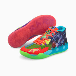 MB1 Be You Basketball Unisex Sneakers, Green Gecko-Red Blast, extralarge-IND