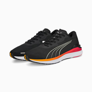 Electrify Nitro 2 Men's Running Shoes, Puma Black-Metallic Silver-Sunset Glow
