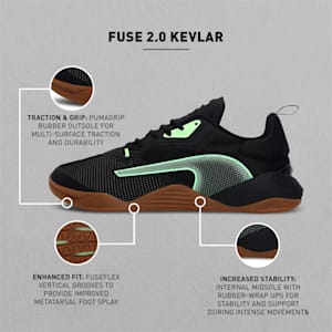 Fuse 2.0 Kevlar Men's Training Shoes, Puma Black-Fizzy Lime