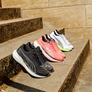 Tenis de running para mujer Deviate NITRO 2, Puma Black-Puma Team Gold