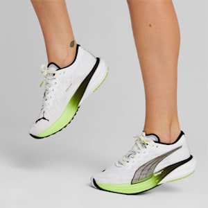 Deviate NITRO 2 Women's Running Shoes, Puma White-Fizzy Apple-Puma Black