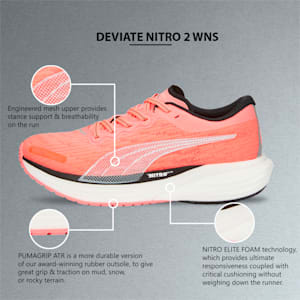 Deviate NITRO 2 Running Shoes Women, Sunset Glow-Puma Black
