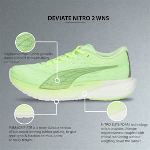 Deviate NITRO 2 Running Shoes Women, Fizzy Apple-Metallic Silver