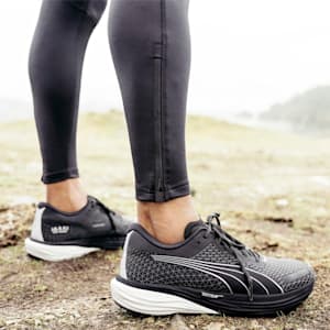 メンズ ディヴィエイト ニトロ 2 ウィンター ランニングシューズ, Puma Black-Metallic Silver