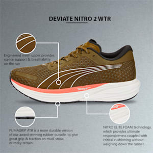 Deviate Nitro 2 Winterised Men's Running Shoes, Deep Olive-Salmon