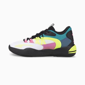 Sportswear by PUMA Court Rider 2.0 Basketball Shoes, Puma White-Yellow Alert